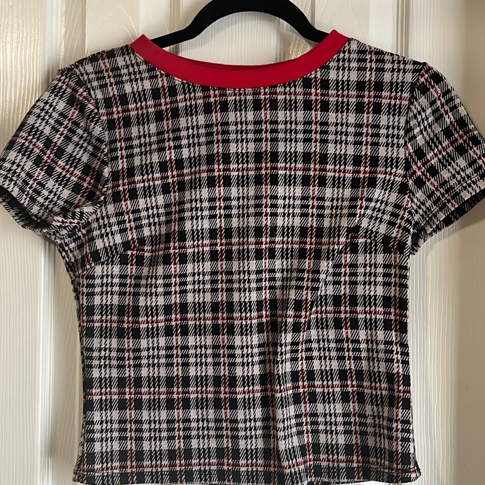 Red tight crop top